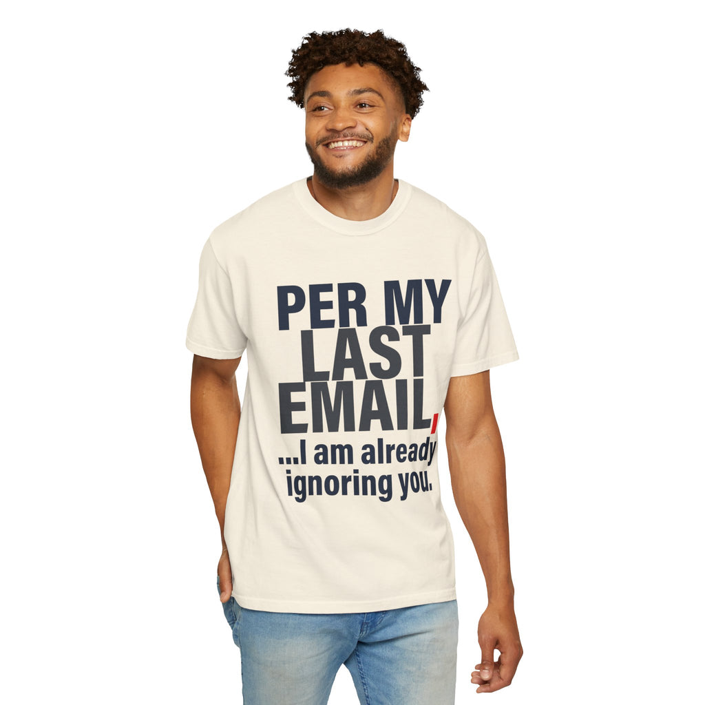 "Per My Last Email" Unisex Garment-Dyed Tee