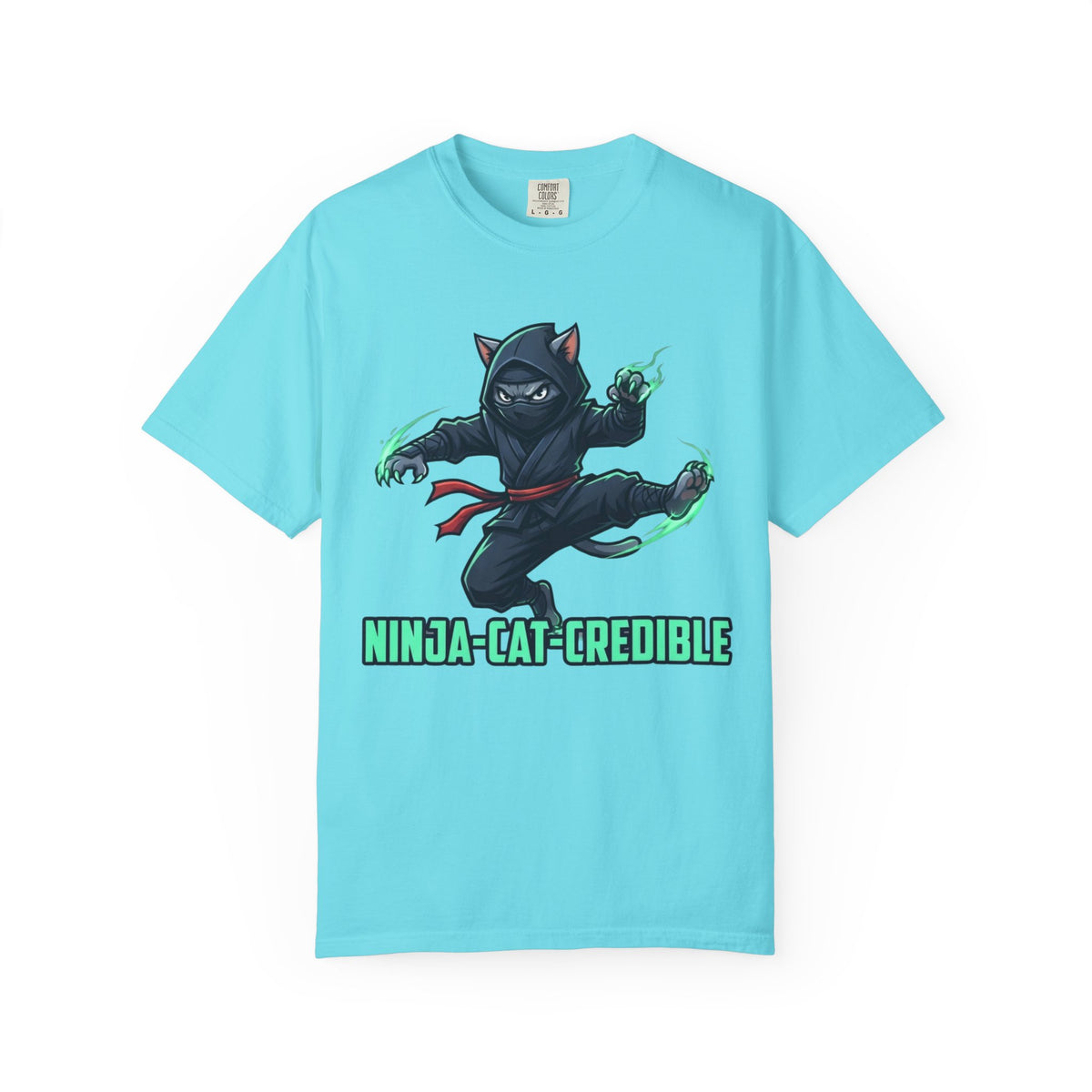 "Ninja Cat Credible" Unisex Garment-Dyed Tee