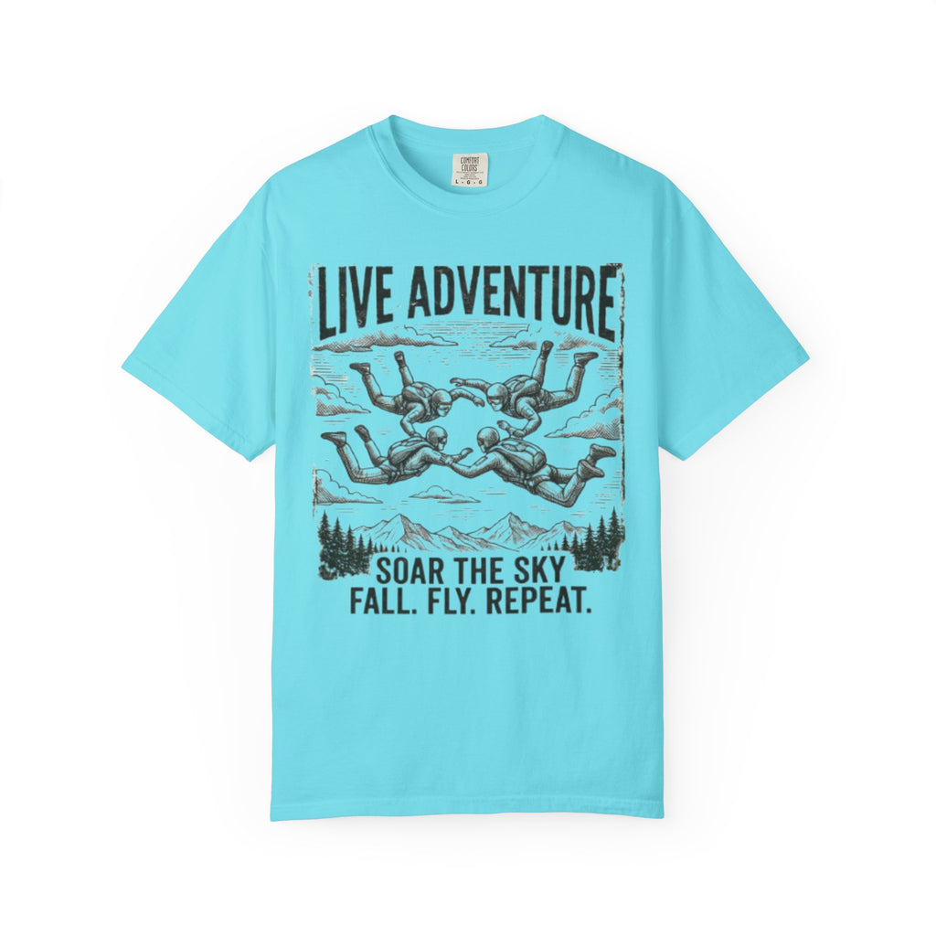 "Live Adventure - Skydive" Unisex Garment-Dyed Tee