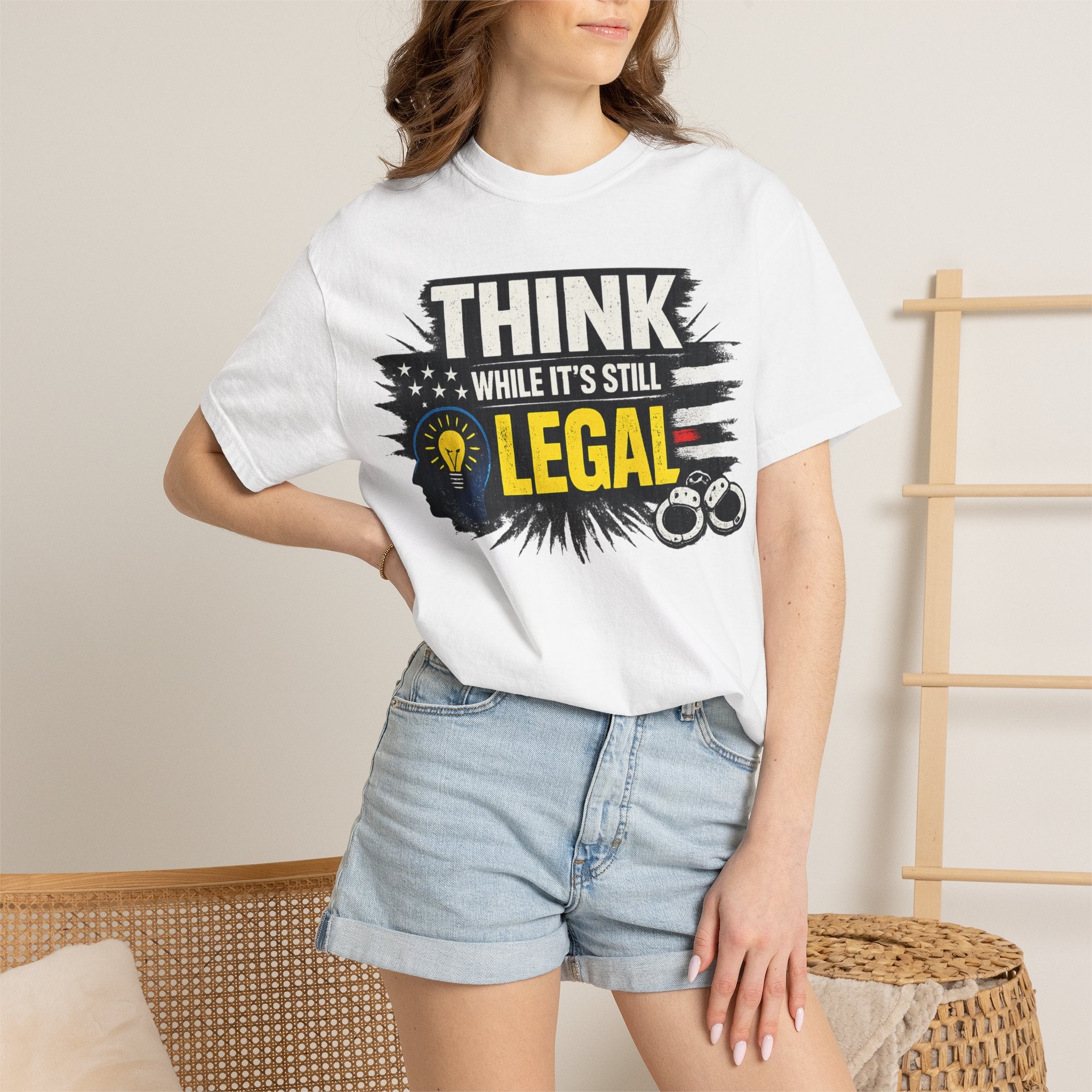 "Think While It’s Still Legal" Unisex Garment-Dyed T-shirt