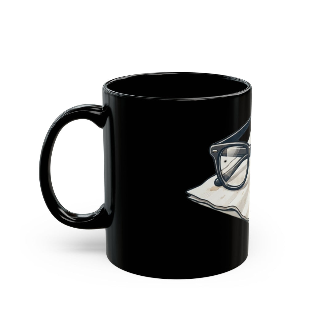 "Alibi Amber Ales" Black Ceramic Mug — Graphic