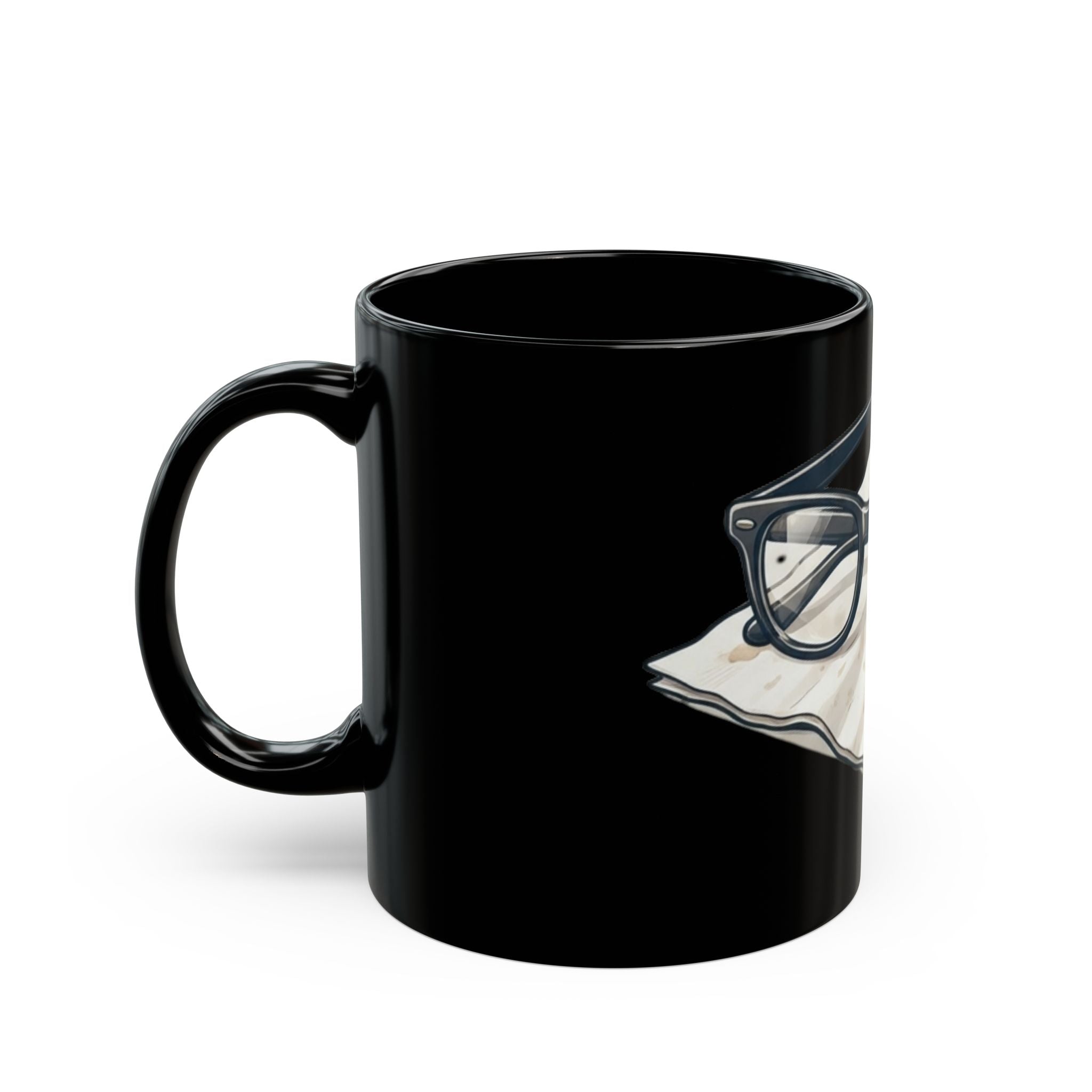 "Alibi Amber Ales" Black Ceramic Mug — Graphic