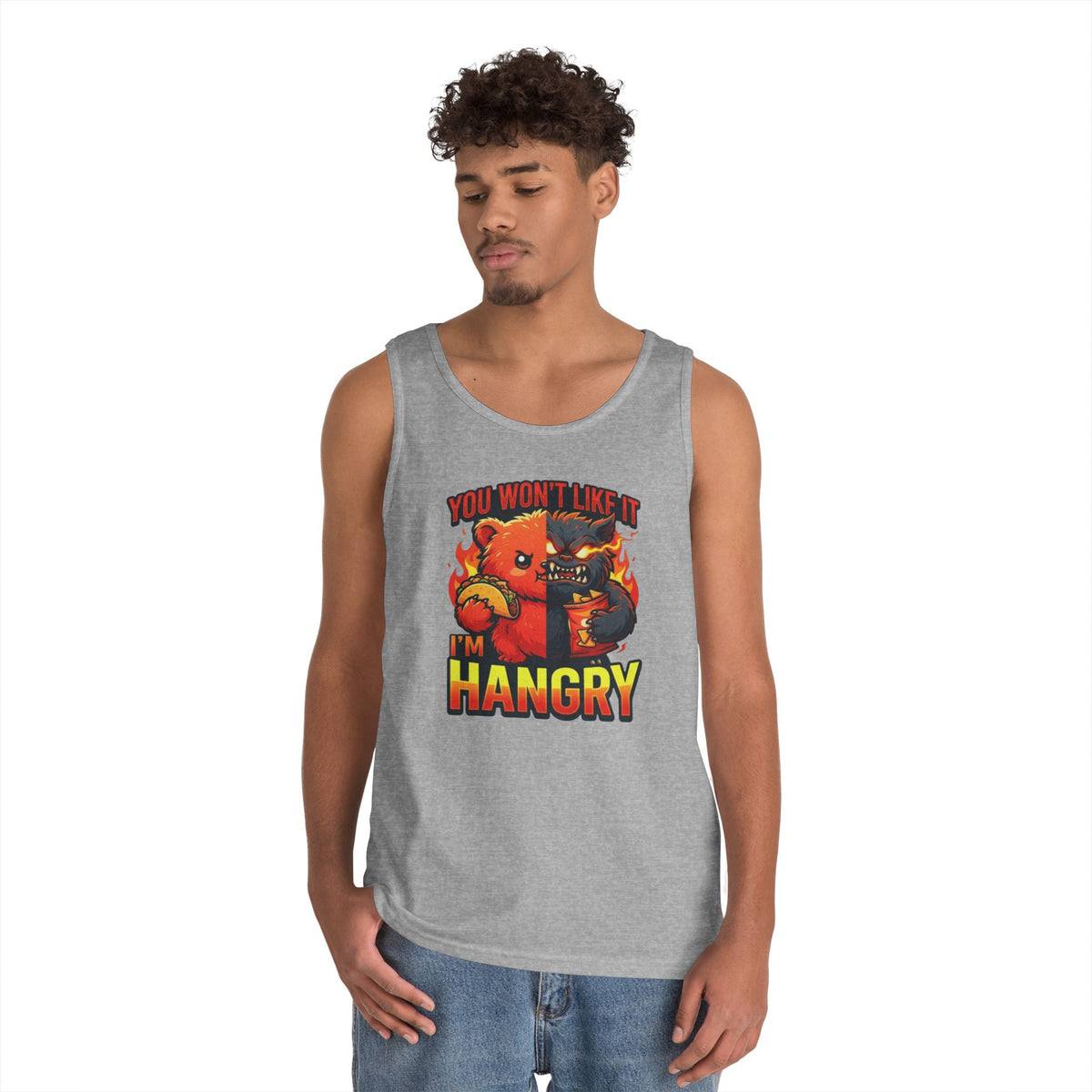 Color: Sport Grey | You Won't Like It I'm Hangry Tank Top