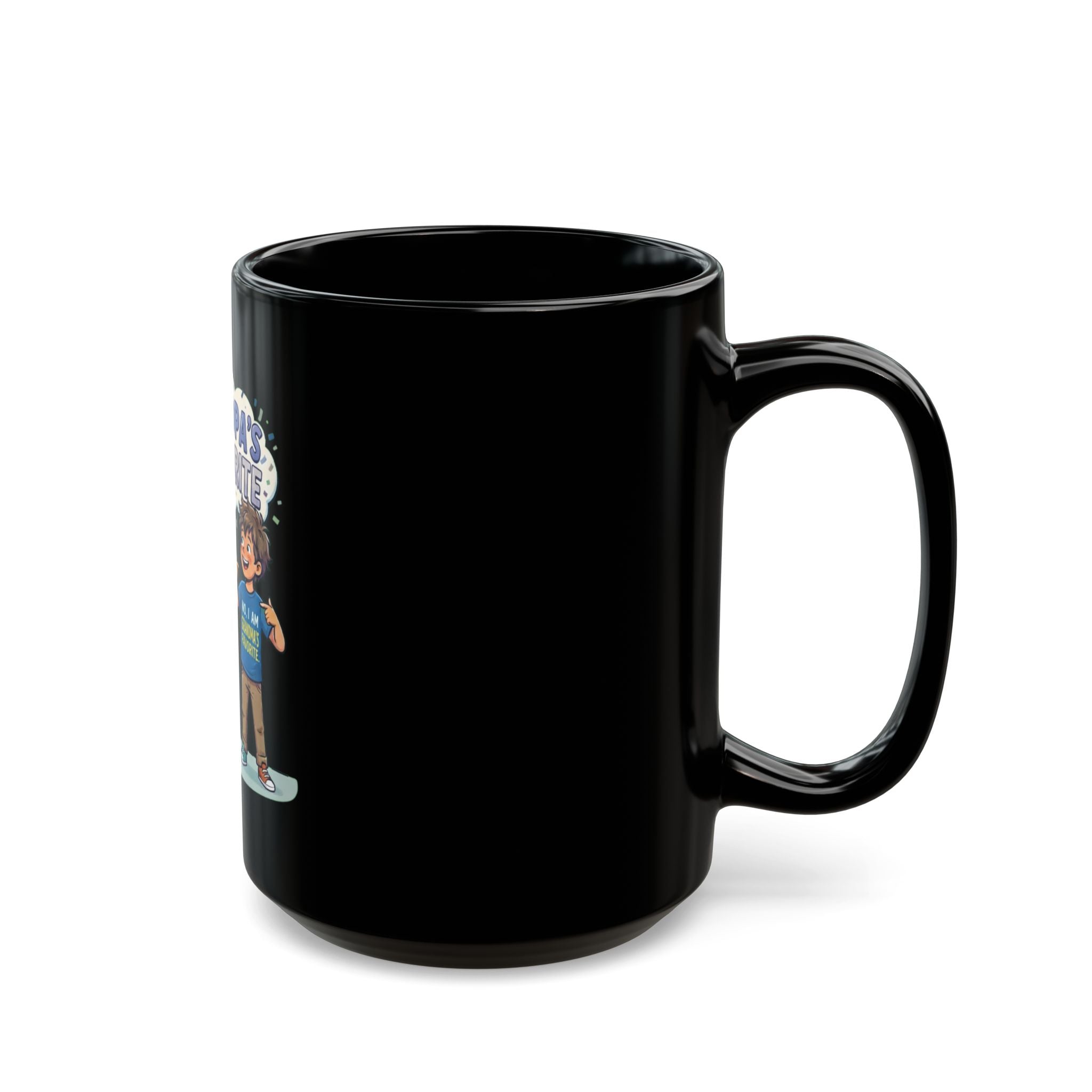 "Grandpa's Favorite" Black Ceramic Mug