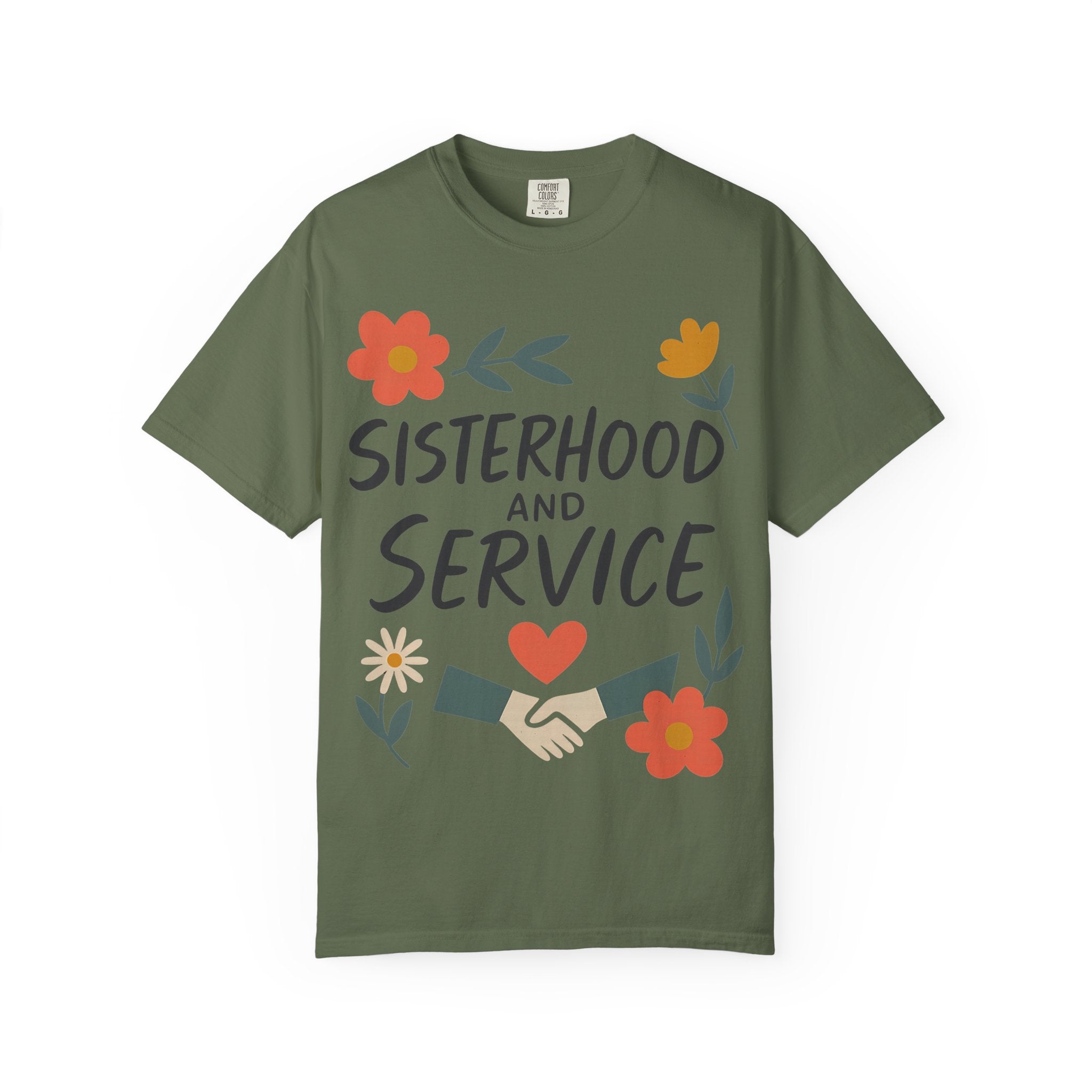 "Sisterhood and Service" Unisex Garment-Dyed T-shirt