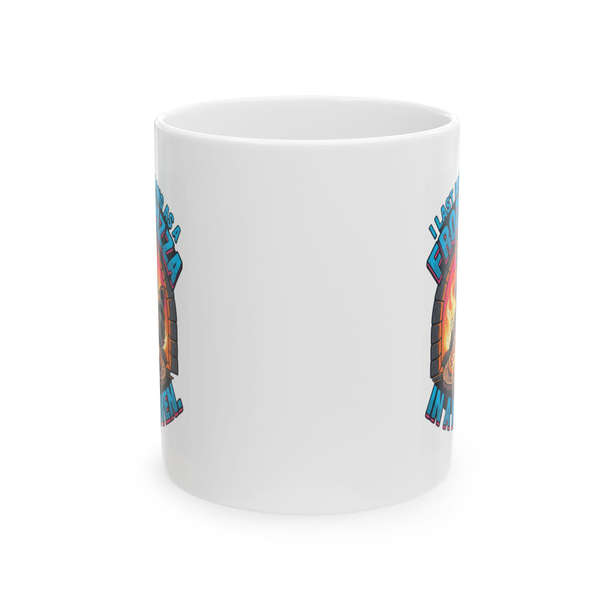"Frozen Pizza in a Hot Oven" White Ceramic Mug