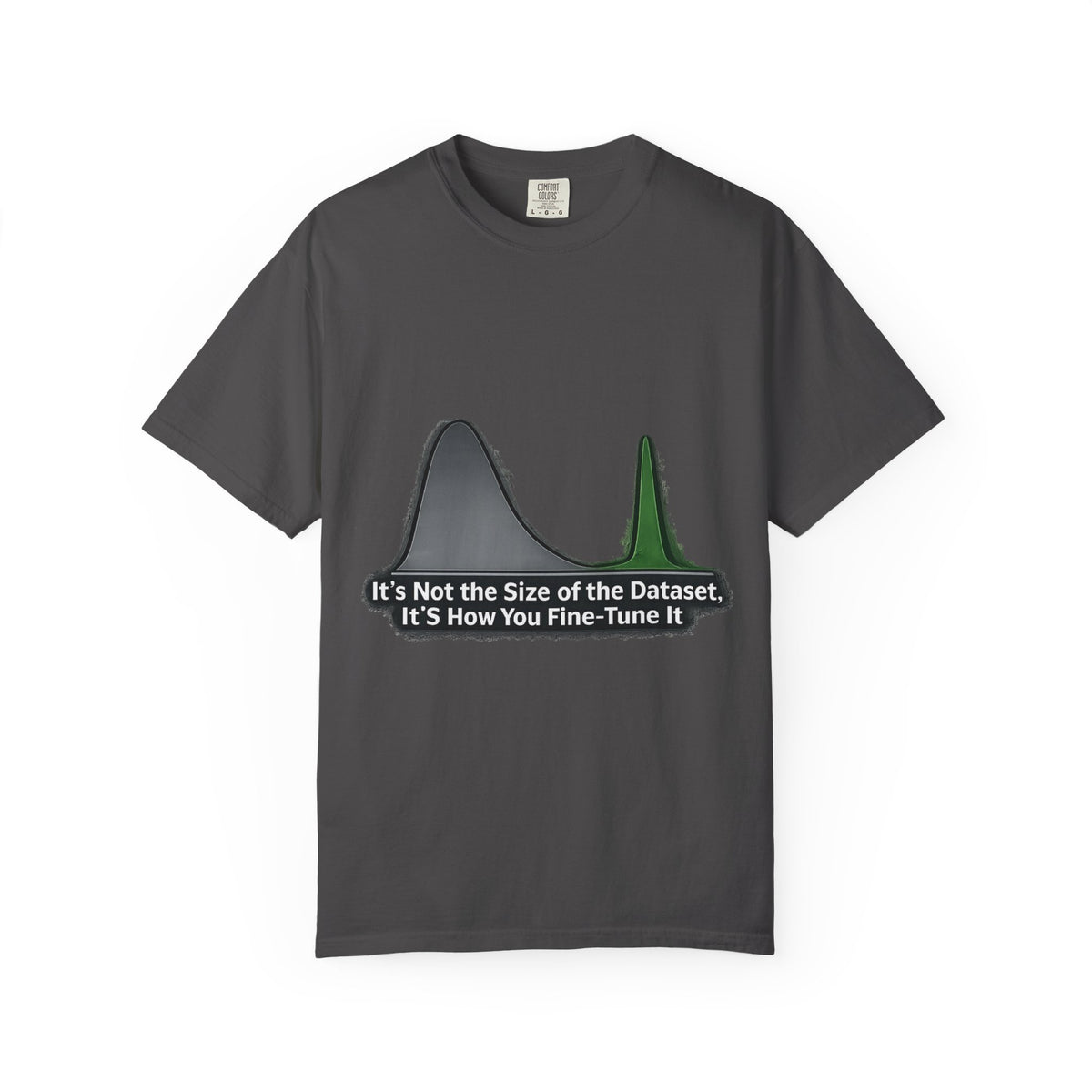 Color: Graphite | It's About the Size of Your Data Set | Garment-Dyed Tee — AttitudeShirts