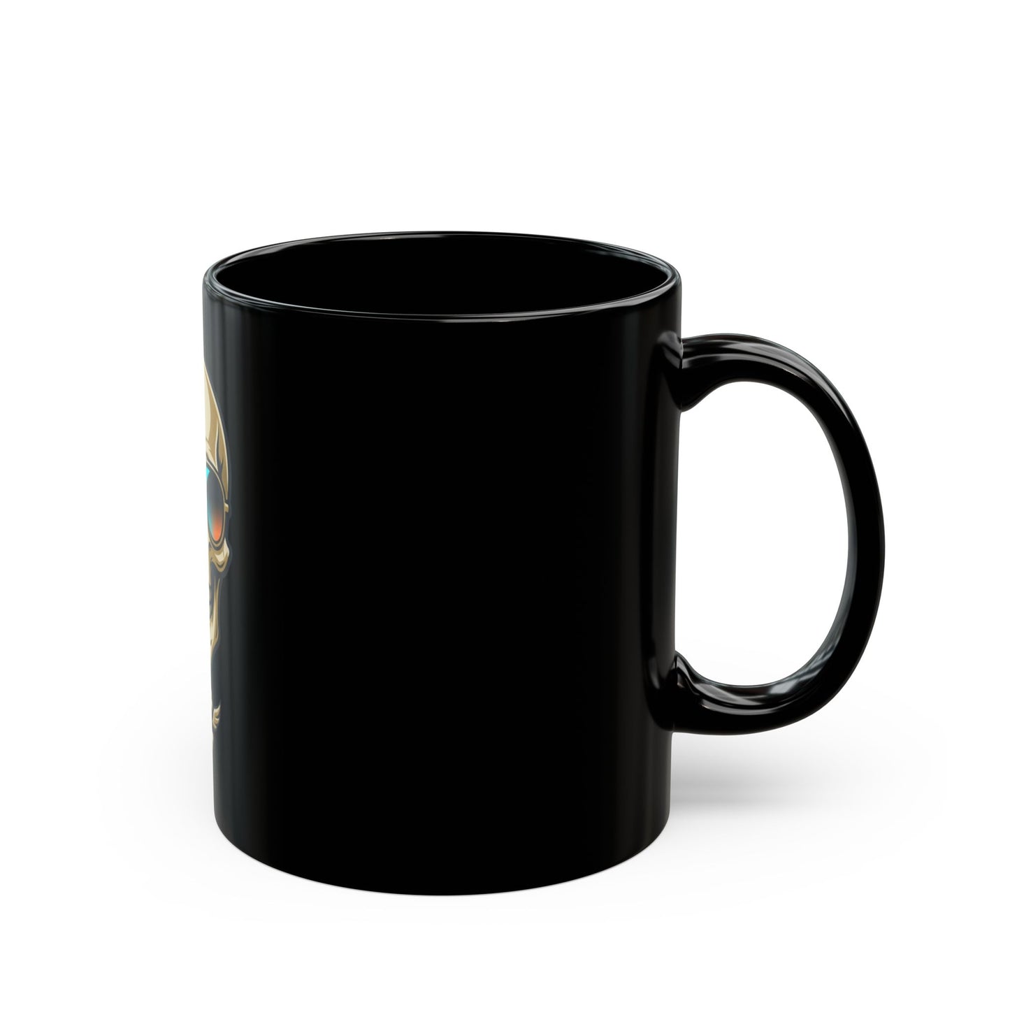 "Bad to the Bone Marrow" Black Ceramic Mug — Graphic