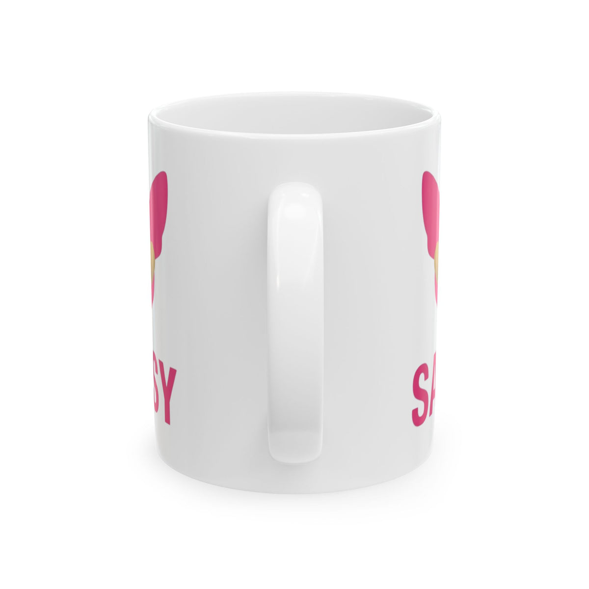 "Sassy Since Birth" White Ceramic Mug — Graphic