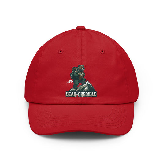 Color: Red | Bear Credible Dad Hat