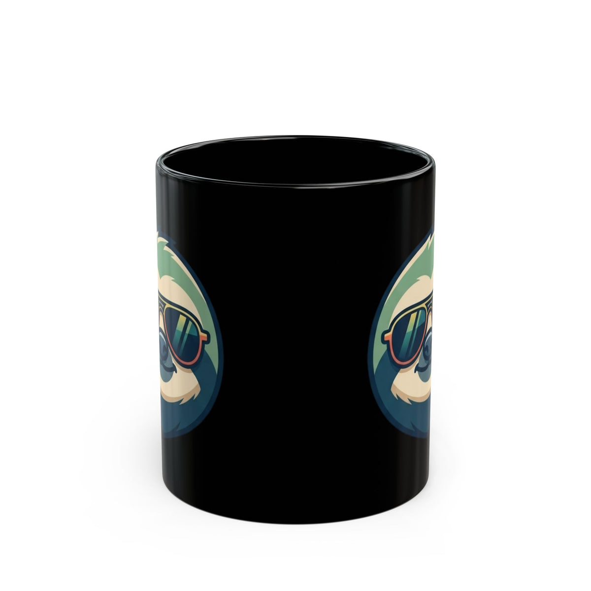 "Sloth Credible" Black Ceramic Mug — Graphic