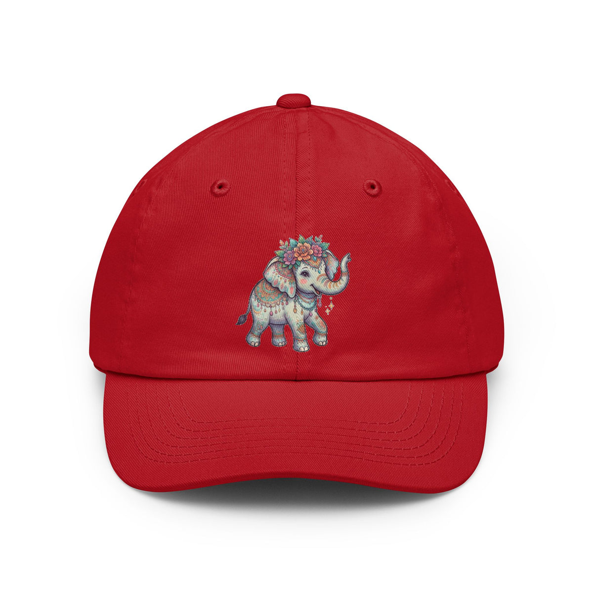 Color: Red | Hippy Elephant Dad Hat