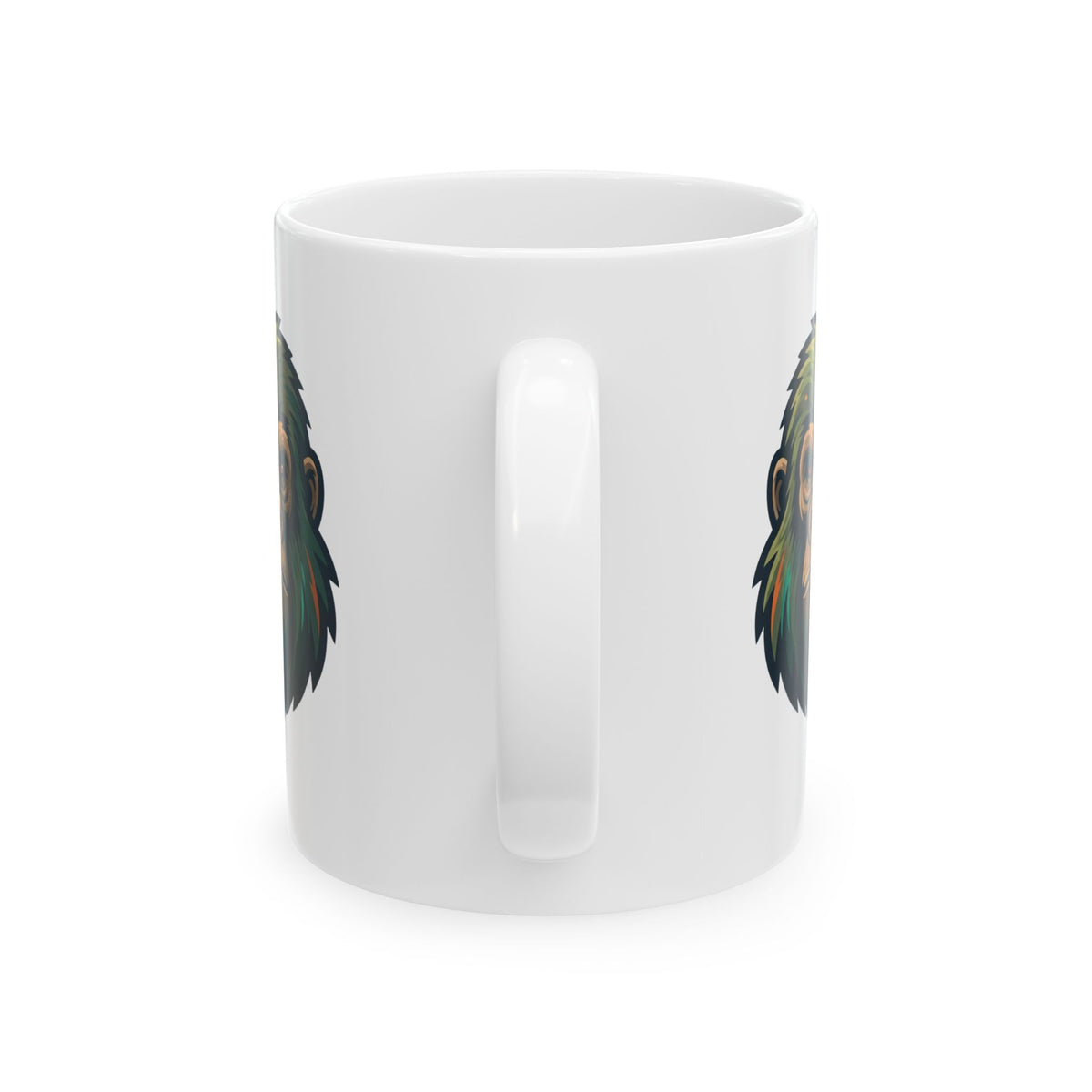 "The Bukit Timah Monkey Man (Singapore)" White Ceramic Mug — Graphic