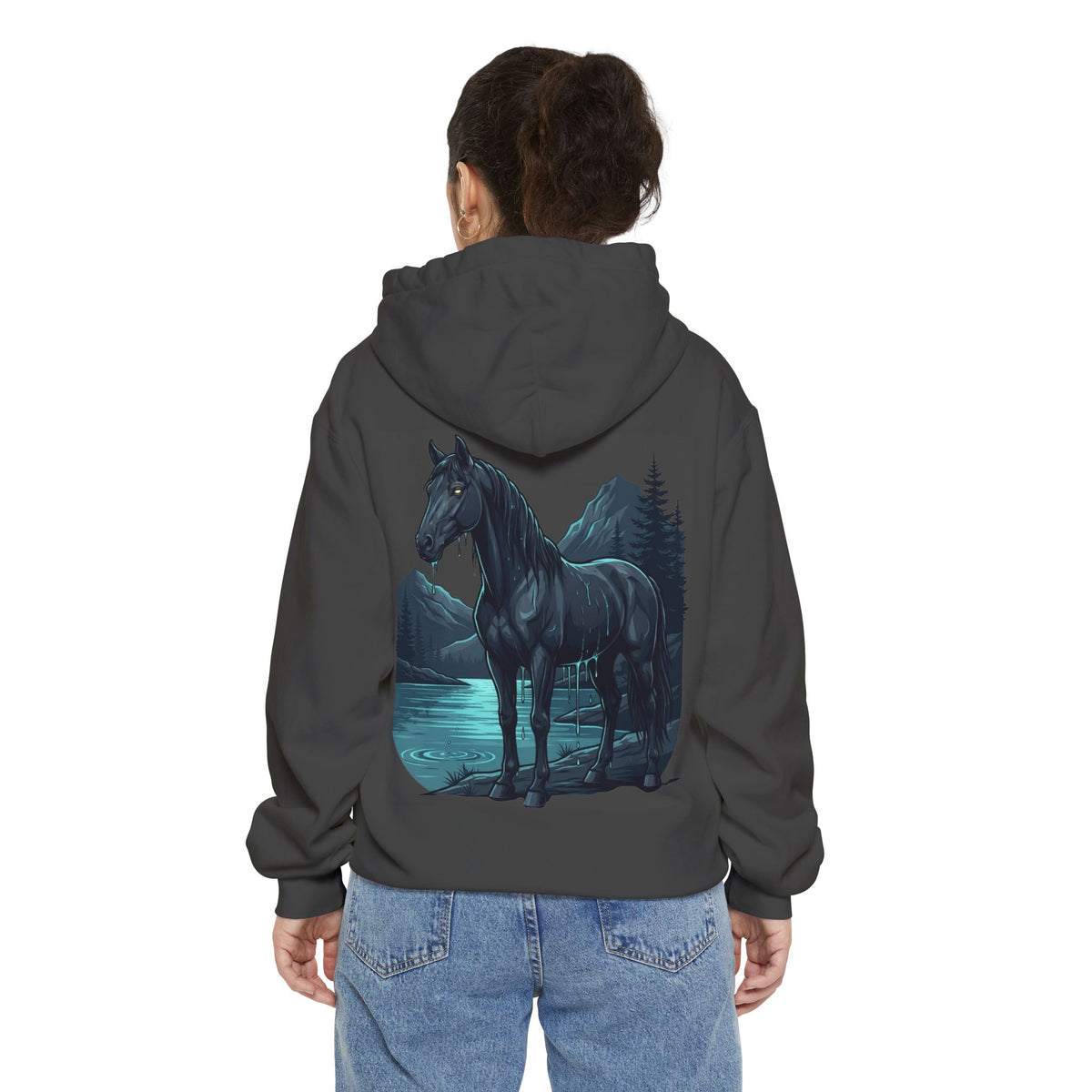 Color: Pepper | Kelpie (Scottish Folklore) Garment-Dyed Hoodie