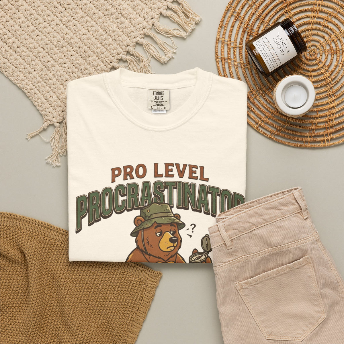"Pro Level Procrastinator" Unisex Garment-Dyed Tee