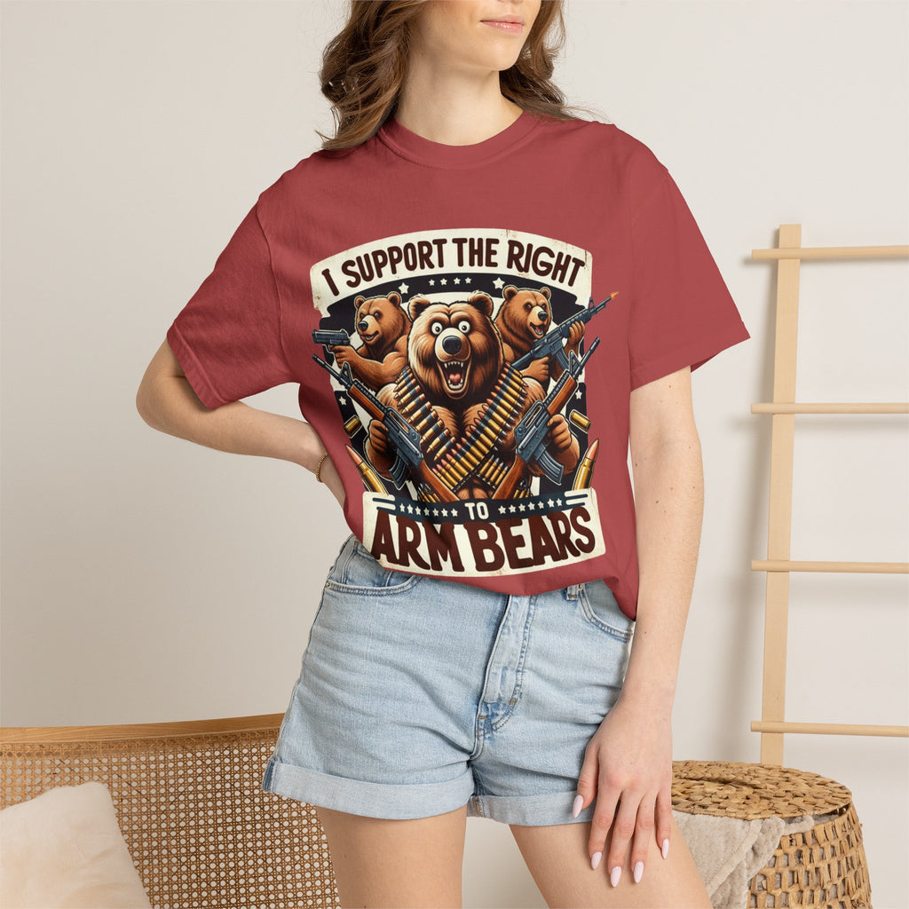 "The Right to Arm Bears (Tactical Trio)" Unisex Garment-Dyed T-shirt