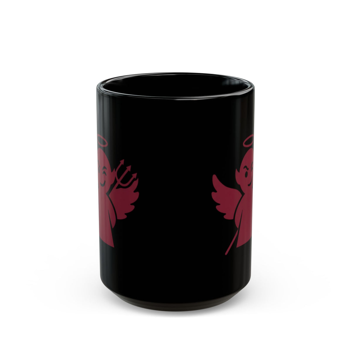 "On The Naughty List" Black Ceramic Mug — Graphic
