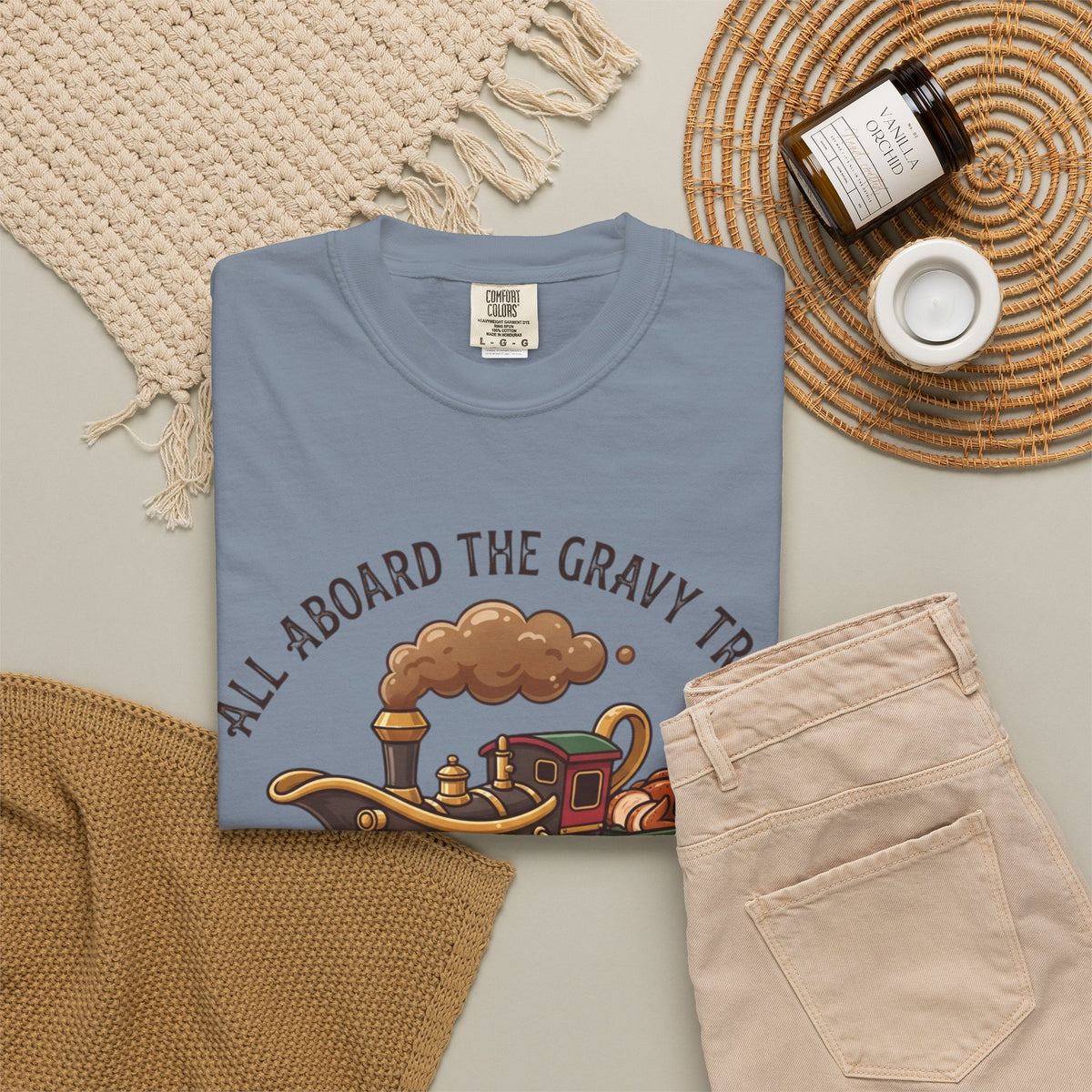 "Next Stop Food Coma" Unisex Garment-Dyed Tee
