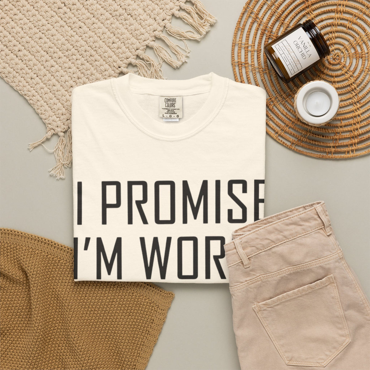 "Promise I'm Worse" Unisex Garment-Dyed Tee