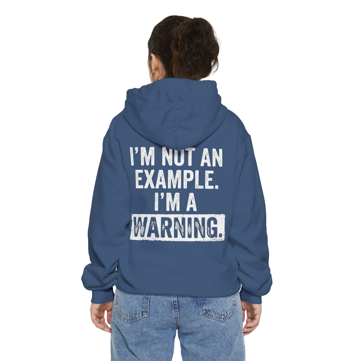 Color: True Navy | I'm Not An Example Garment-Dyed Hoodie