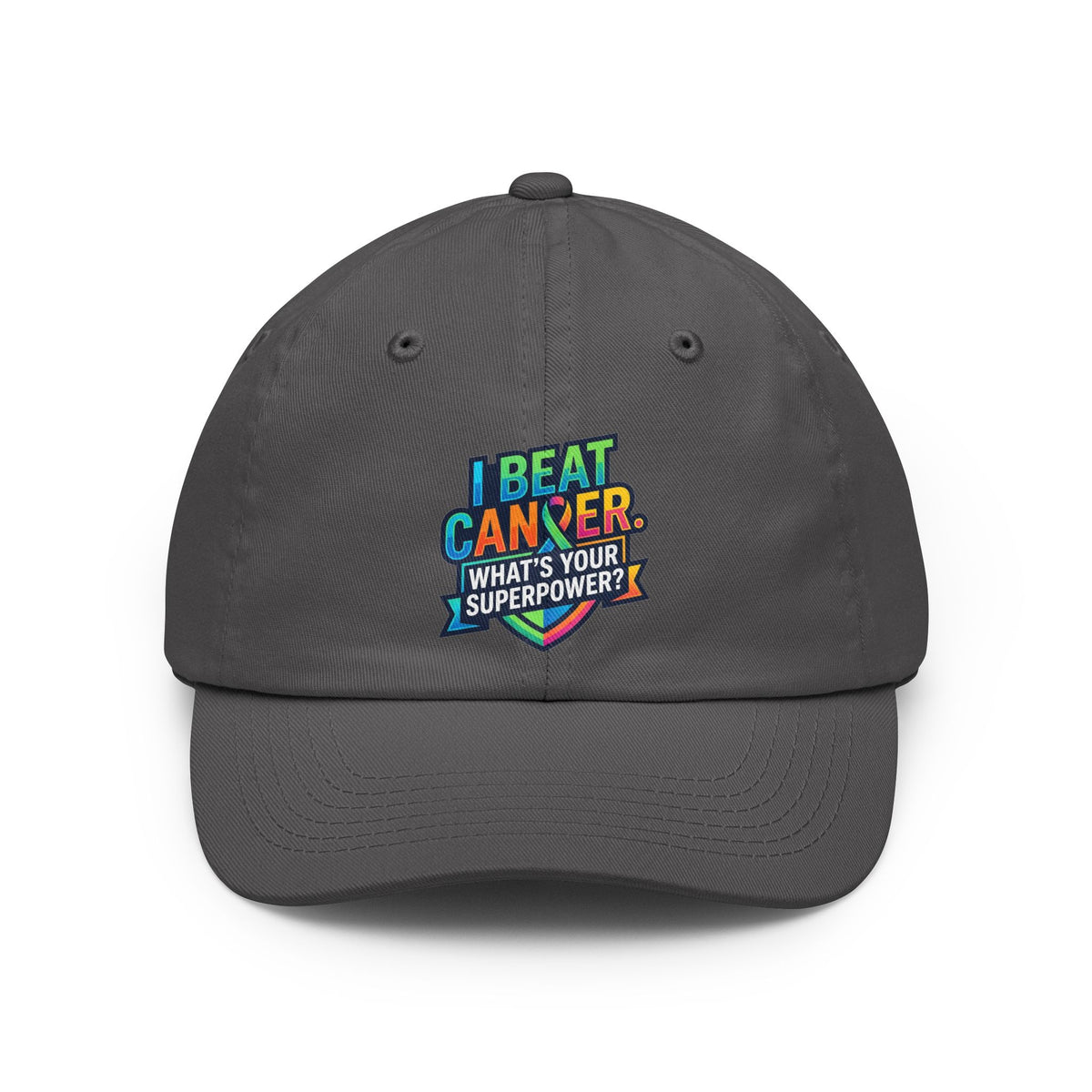Color: Charcoal | I Beat Cancer - What is Your Superpower Dad Hat
