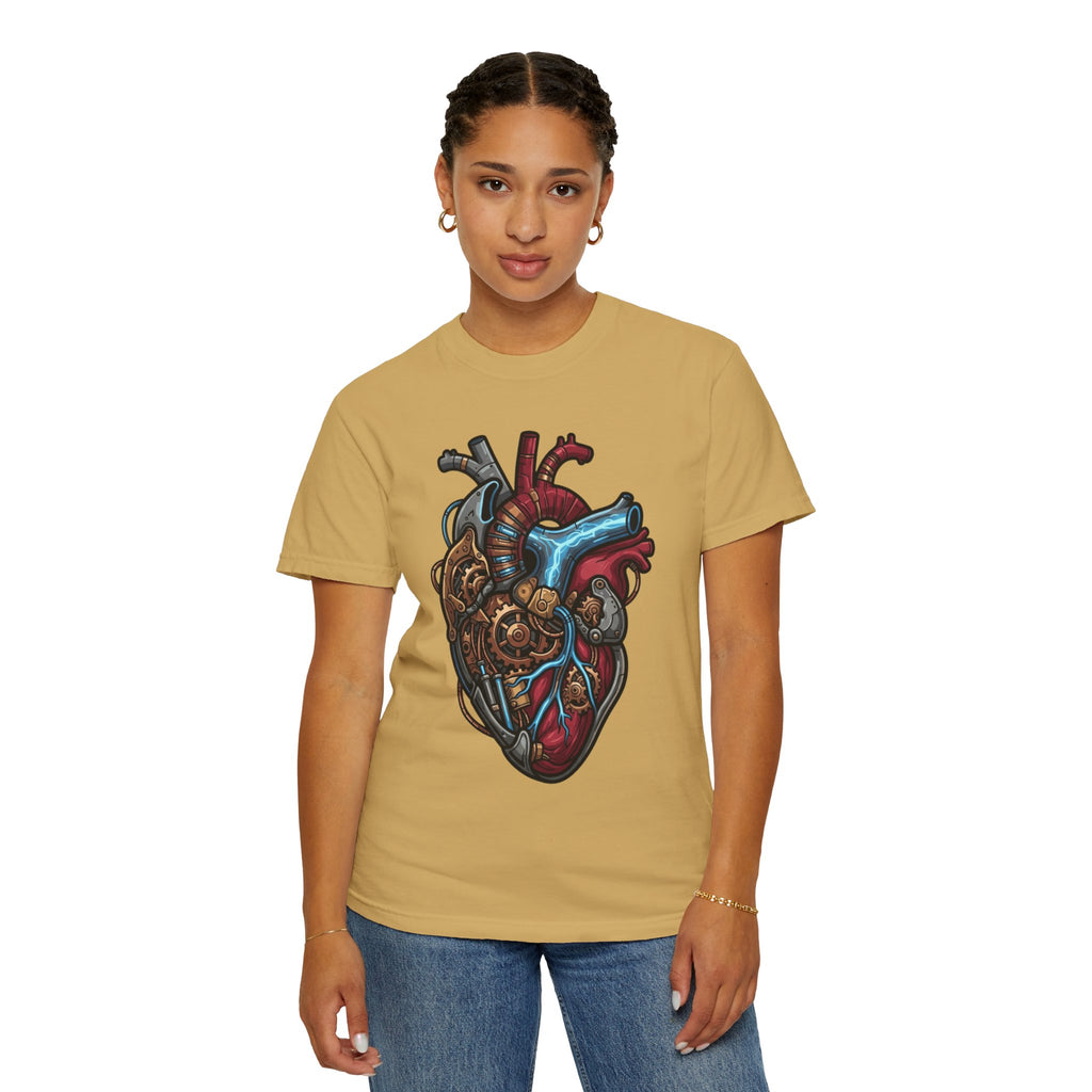 "Mechanical Heart" Unisex Garment-Dyed Tee