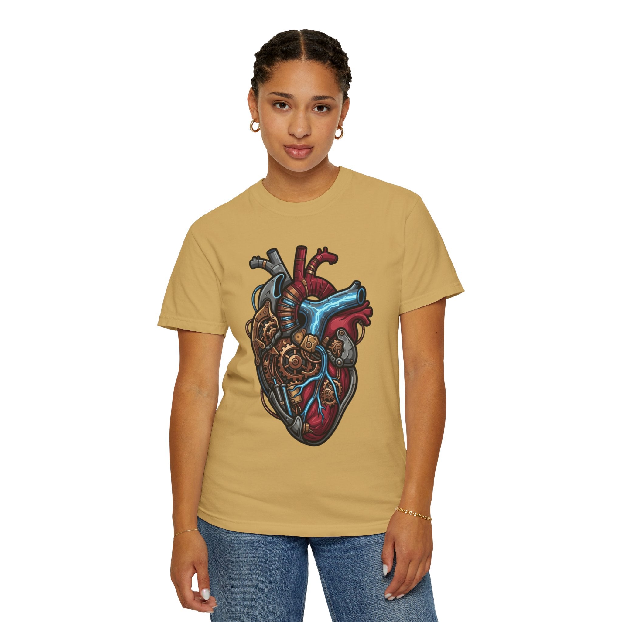 "Mechanical Heart" Unisex Garment-Dyed Tee