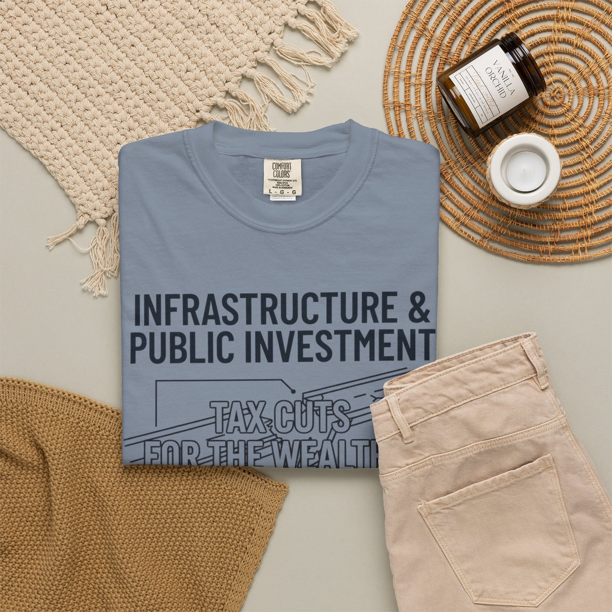 "Protest Series - Fix The Roads" Unisex Garment-Dyed Tee