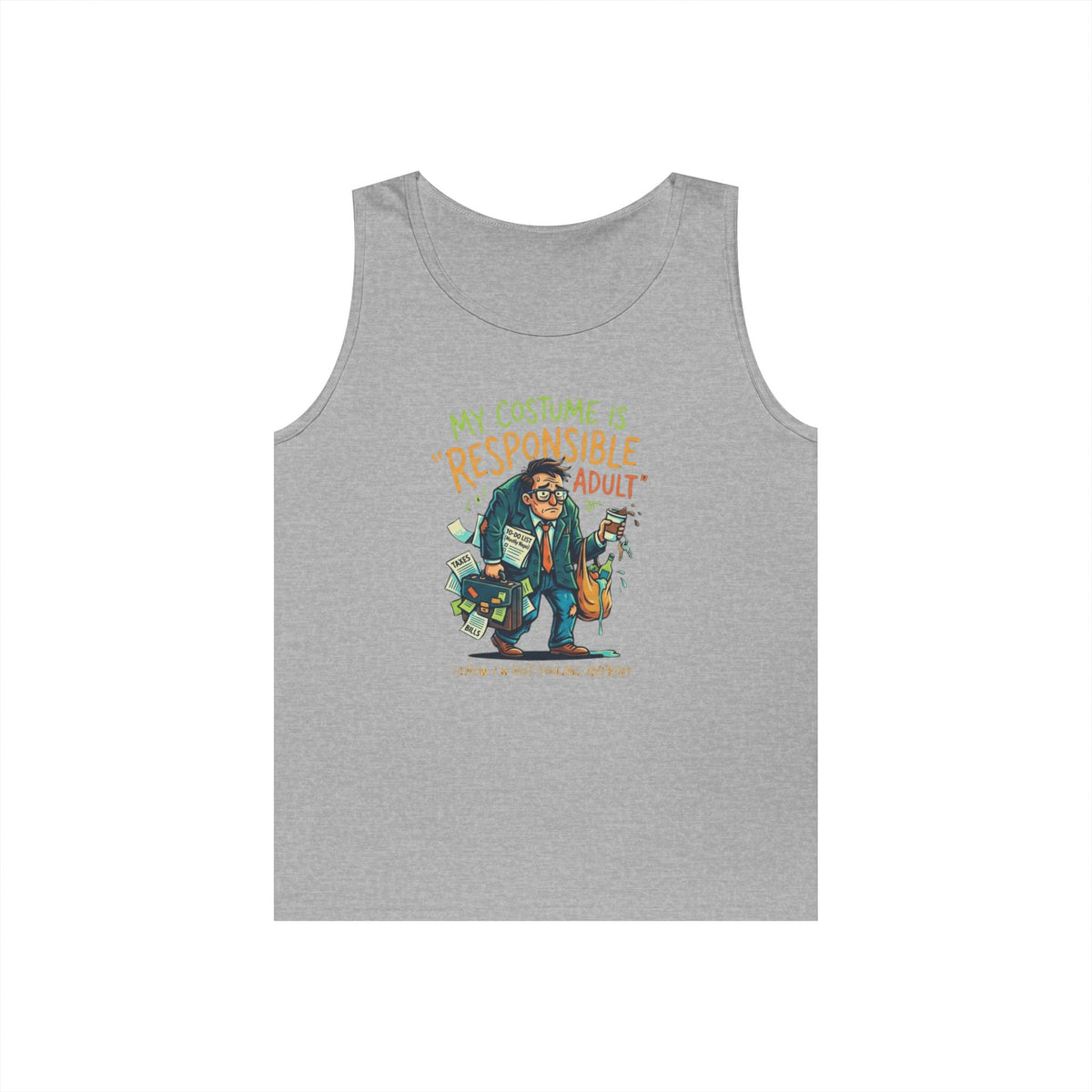 Color: Sport Grey | Responsible Adult Costume Tank Top