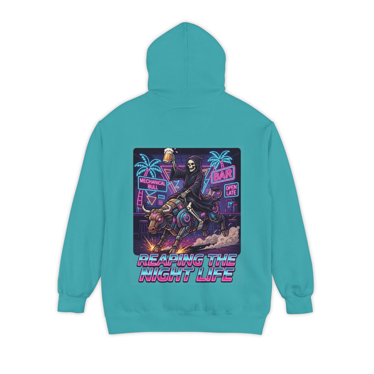 Color: Seafoam | Reaping the Night Life Garment-Dyed Hoodie