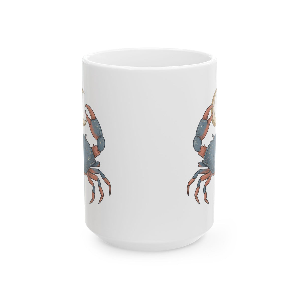 "Cancer The Moon Child Crab" White Ceramic Mug — Graphic