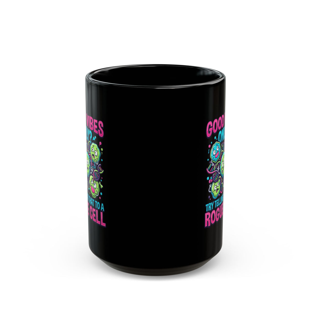 "Good Vibes Only" Black Ceramic Mug