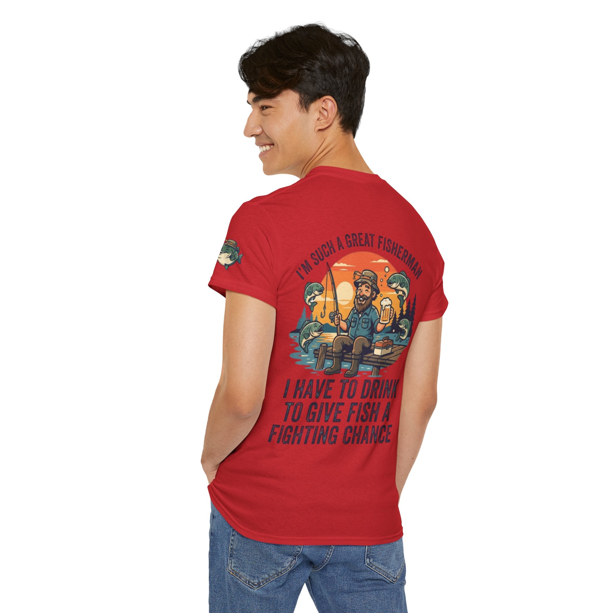"Drink to Give Fish a Fighting Chance" Premium Graphic Tee