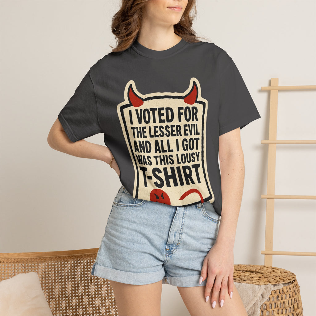 "Lesser Evil" Unisex Garment-Dyed T-shirt