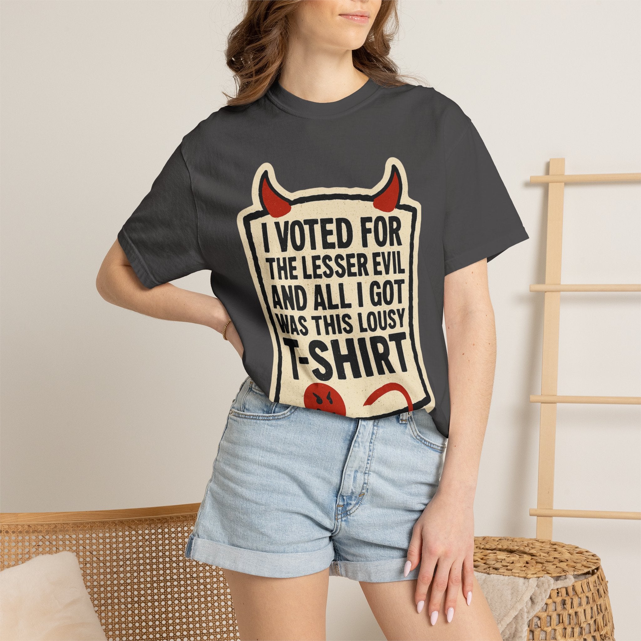 "Lesser Evil" Unisex Garment-Dyed T-shirt