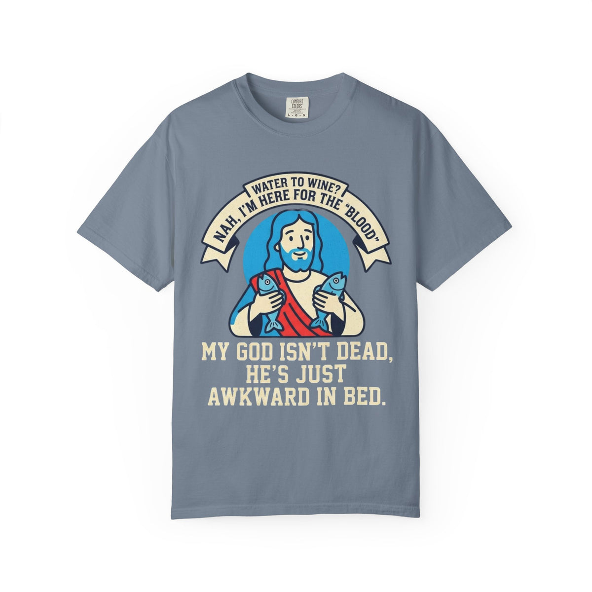 "Good Book Series Not Dead Awkward In Bed" Unisex Garment-Dyed Tee