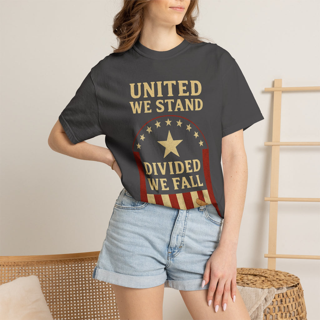 "Divided We Fall" Unisex Garment-Dyed T-shirt