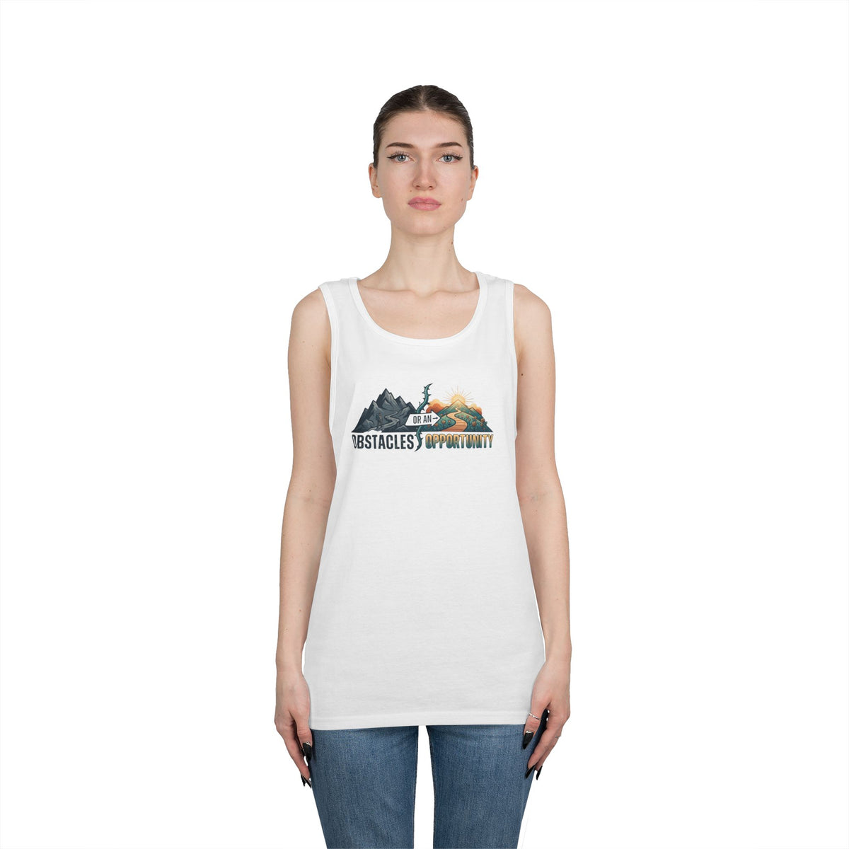 Color: White | Obstacle Or An Opportunity Tank Top