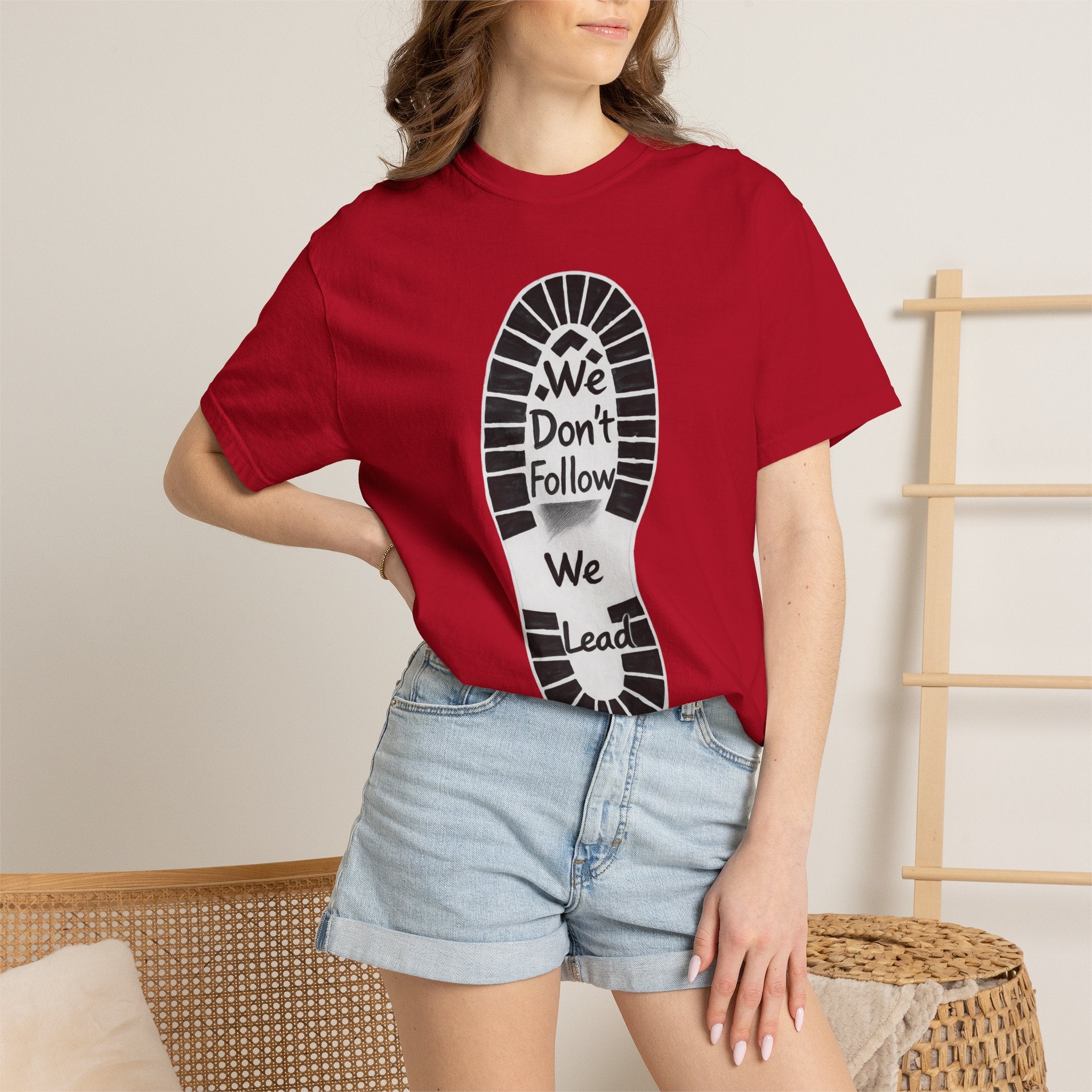 "We Don't Follow-We Lead" Unisex Garment-Dyed T-shirt