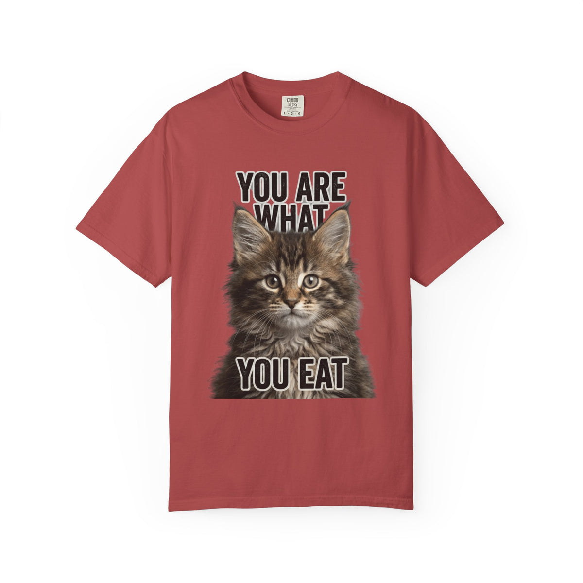 Color: Crimson | You Are What You Eat - Cat 4 Unisex Garment-Dyed T-shirt