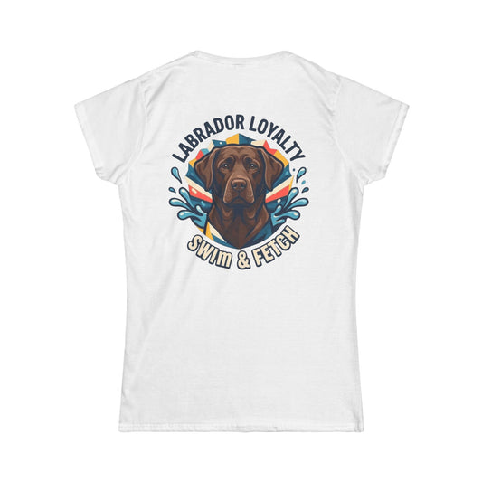 Color: White | Labrador Loyalty Swim Fetch Women's Tee