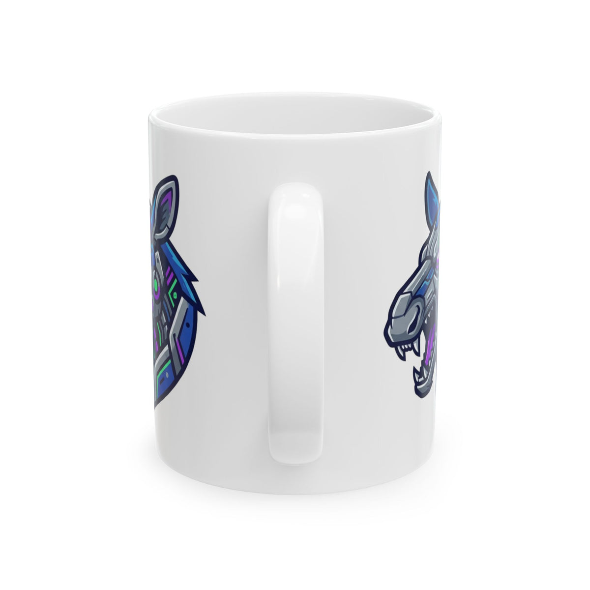 "Cyber Moose" White Ceramic Mug — Graphic