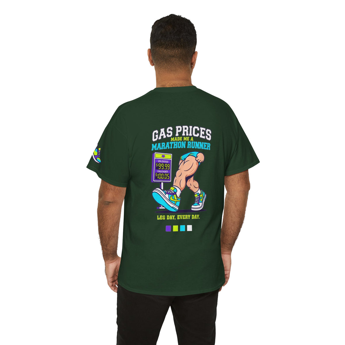 Color: Forest Green | Gas Prices Made Me a Marathon Runner Premium Graphic Tee