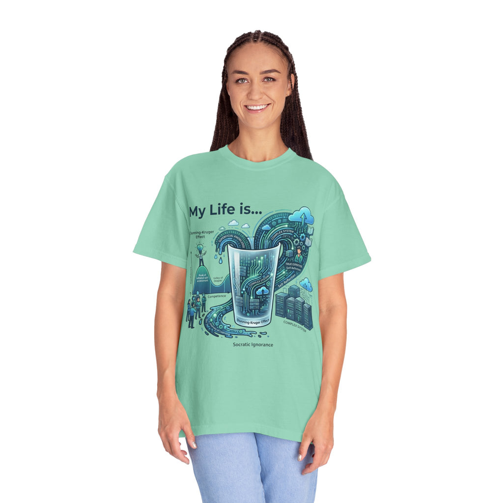 "Dunning Kruger" Unisex Garment-Dyed T-shirt