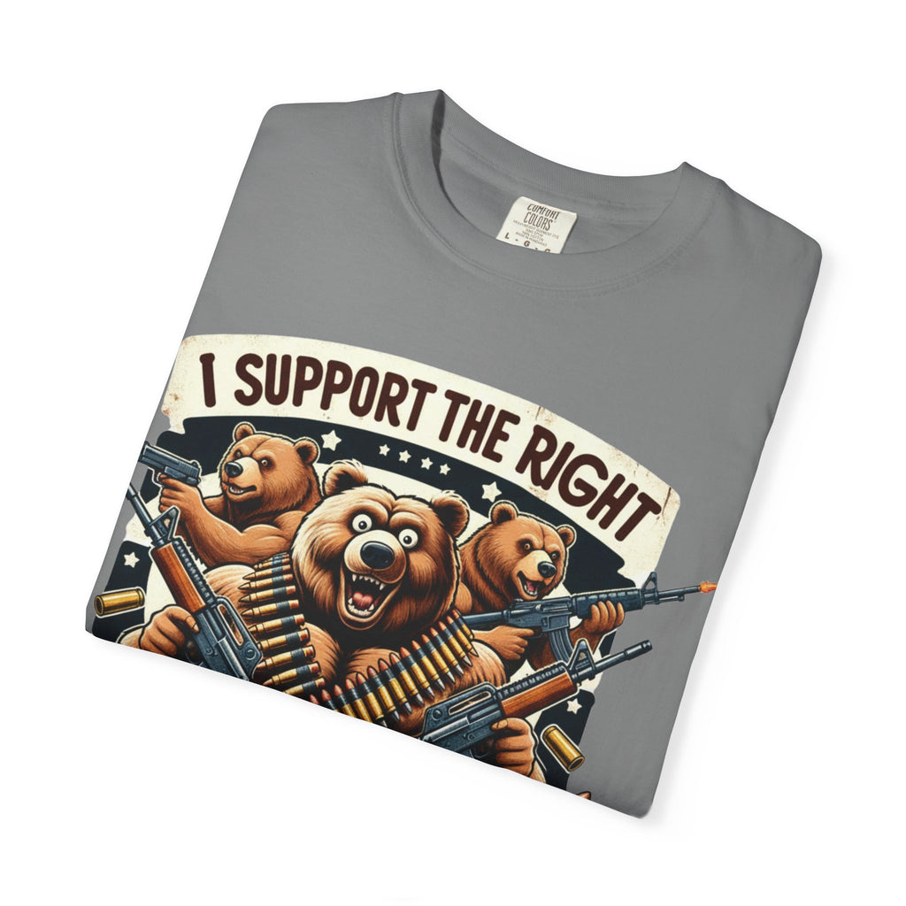 "The Right to Arm Bears (Tactical Trio)" Unisex Garment-Dyed T-shirt