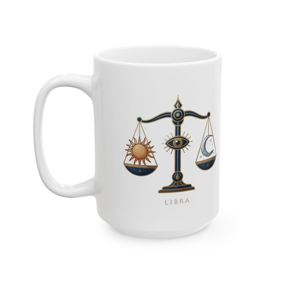 "Libra The Balanced Scales" White Ceramic Mug