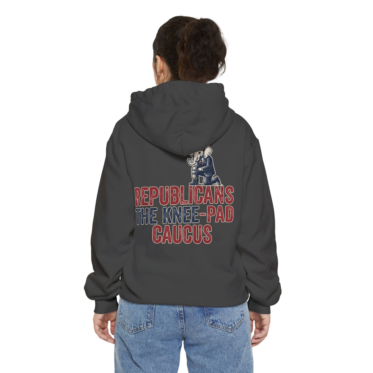 Color: Pepper | The Knee Pad Caucus Garment-Dyed Hoodie
