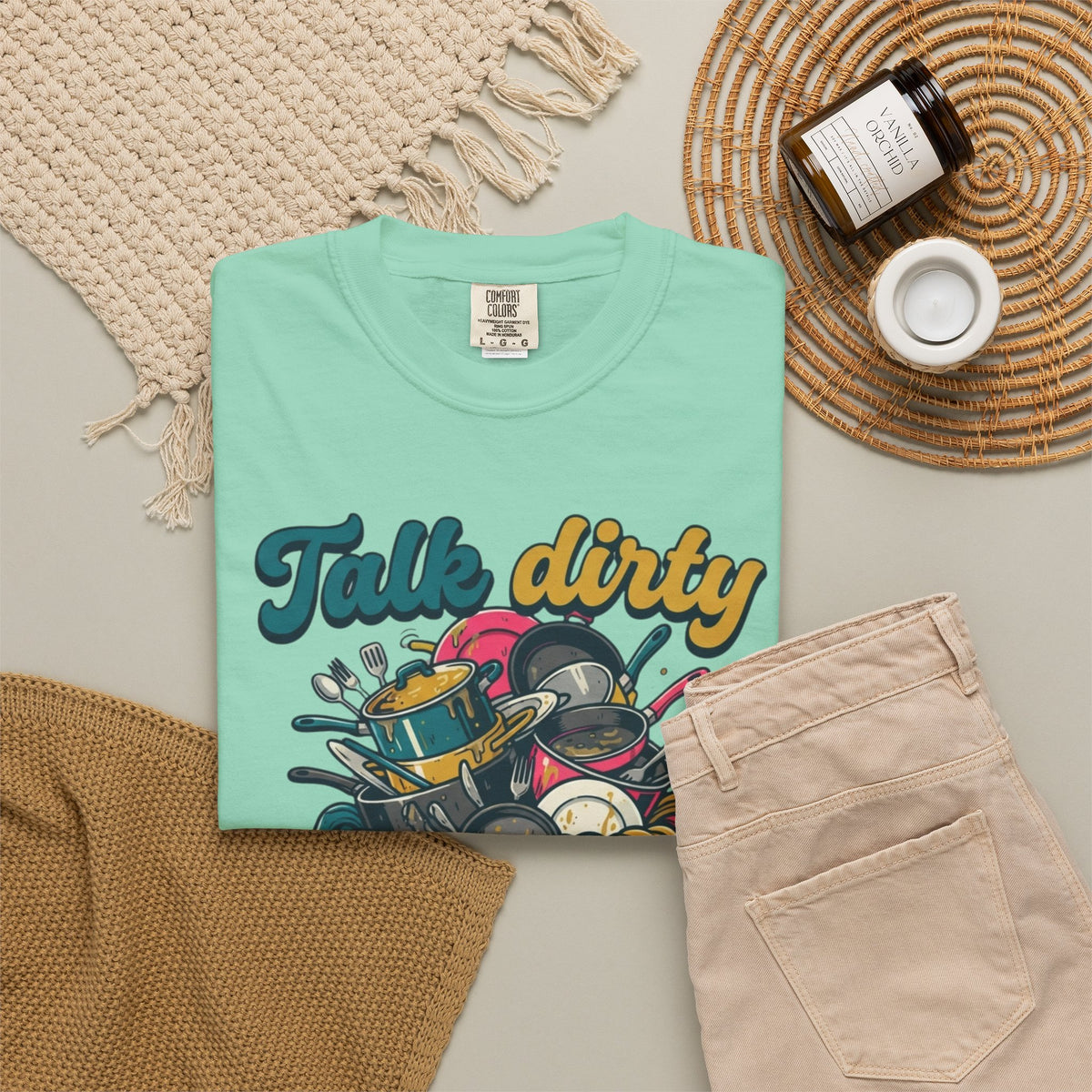 "Talk Dirty to Me" Unisex Garment-Dyed Tee