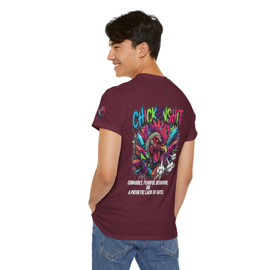 Color: Maroon | Chickenshit Premium Graphic Tee