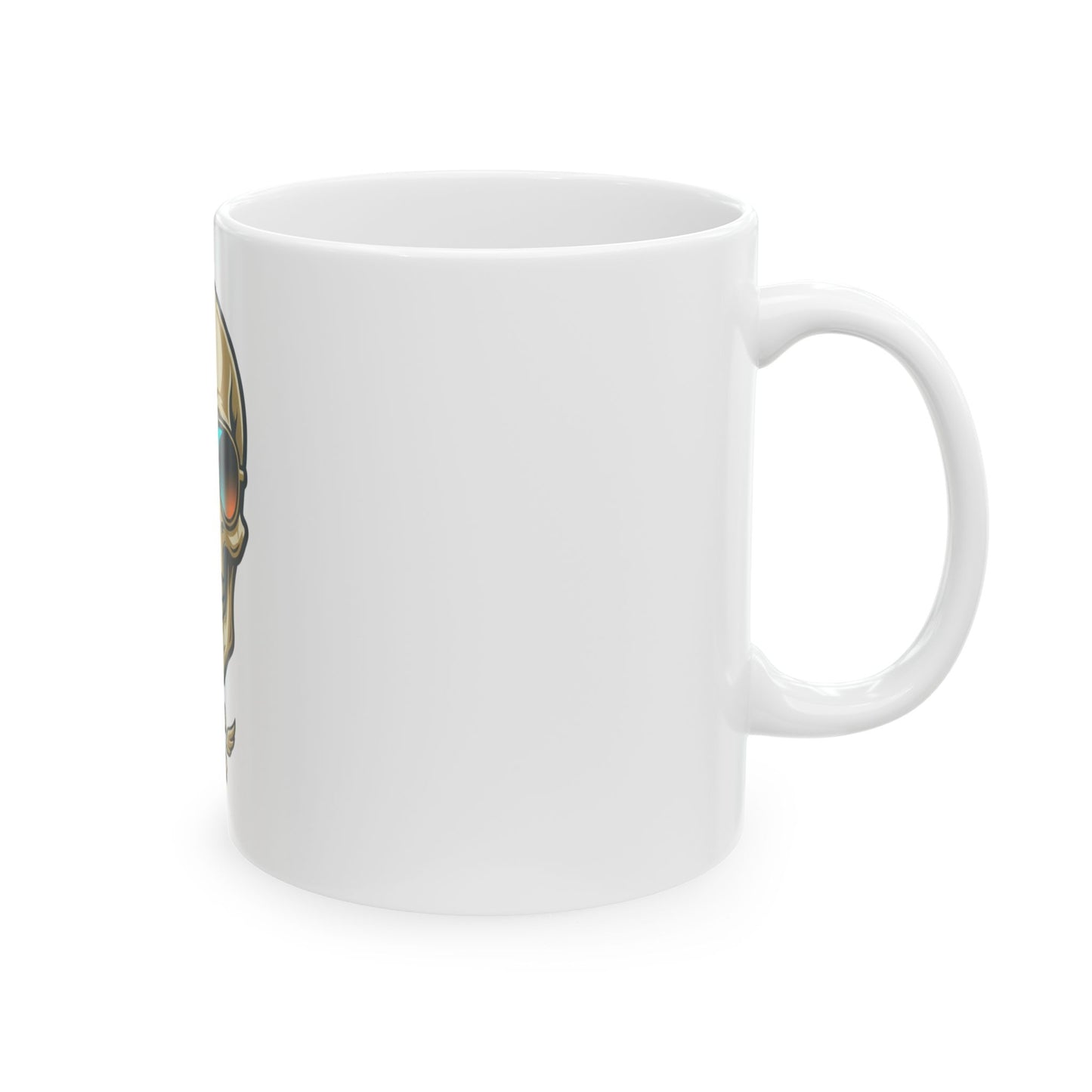 "Bad to the Bone Marrow" White Ceramic Mug — Graphic